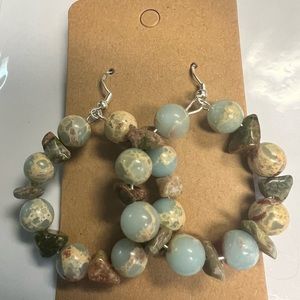 Real stone handmade earrings